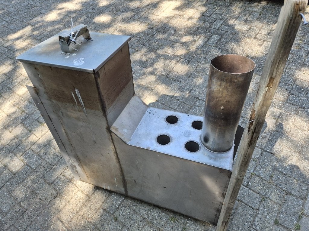 RVS Houtgestookte Hottubkachel met RVS Spanbanden, Ophalen, Gebruikt, Vast