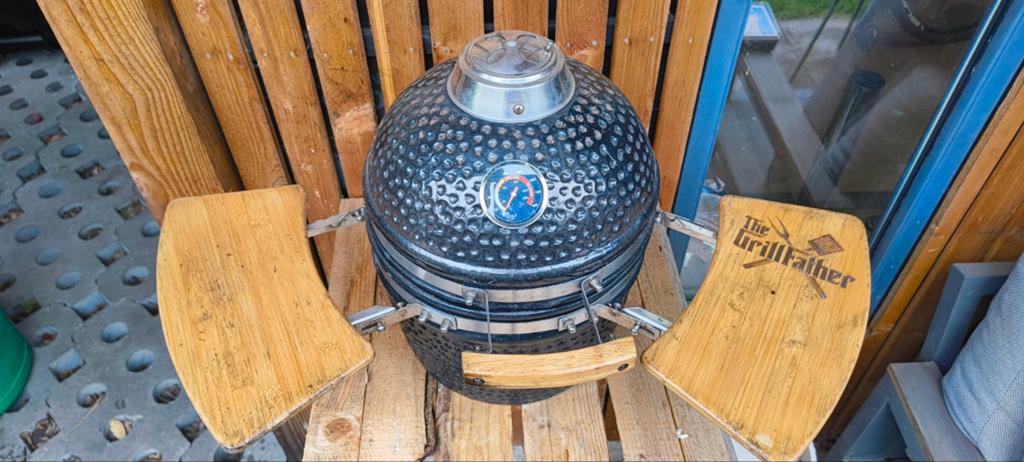 Mini Kamado/green egg BBQ - grillfather, Tuin en Terras, Ophalen of Verzenden, Gebruikt