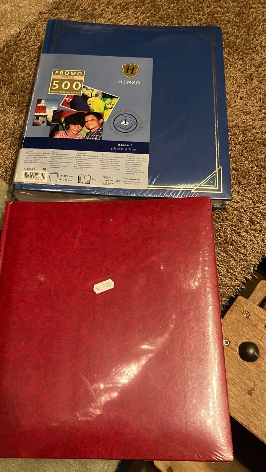 Nieuwe Henzo en Jumbo fotoalbums (blauw, rood, groen), Blauw, Stevige kaft, Henzo, Nieuw