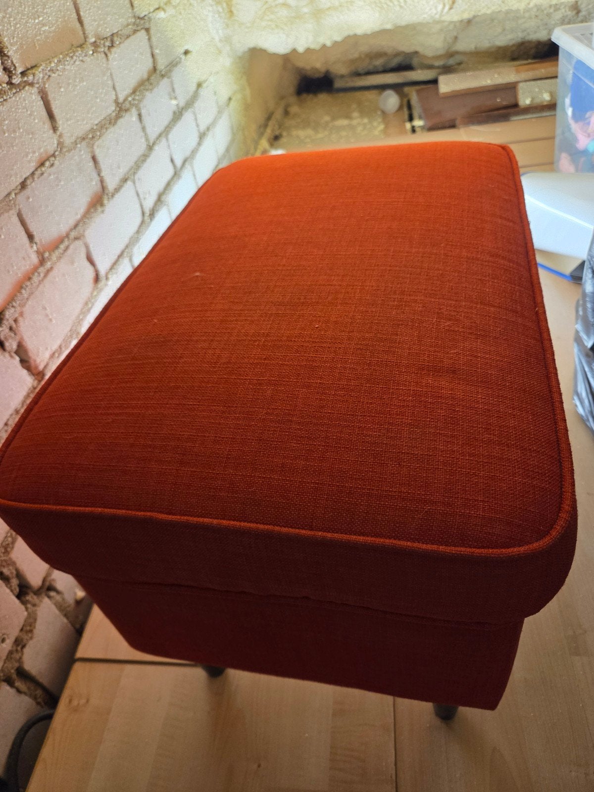 IKEA Poef - Oranje/Rood 2 stuks, Ophalen, Modern, Comfortabel, Minder dan 50 cm, 50 tot 75 cm