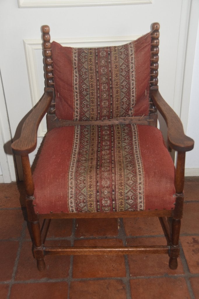 Antieke Spaans koloniale armstoel Barok fauteuil bobbin, Antiek en Kunst, Ophalen