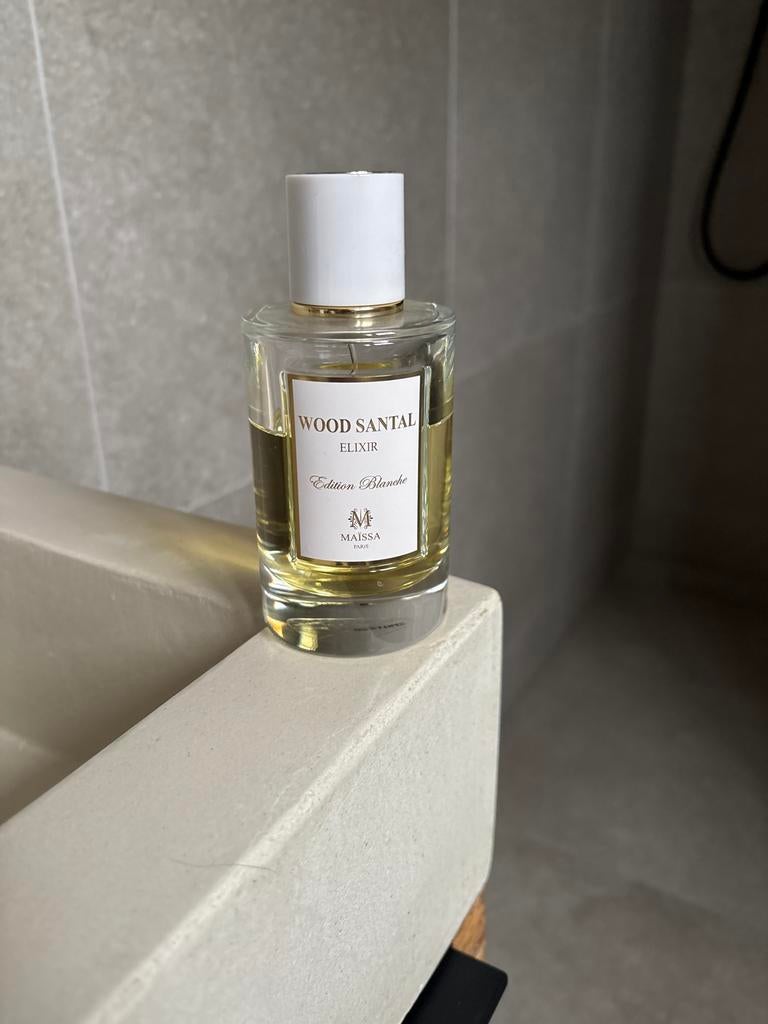 Maïssa Parfums Wood Santal Elixir Edition Blanche, Sieraden, Tassen en Uiterlijk, Uiterlijk | Parfum, Ophalen of Verzenden, Zo goed als nieuw