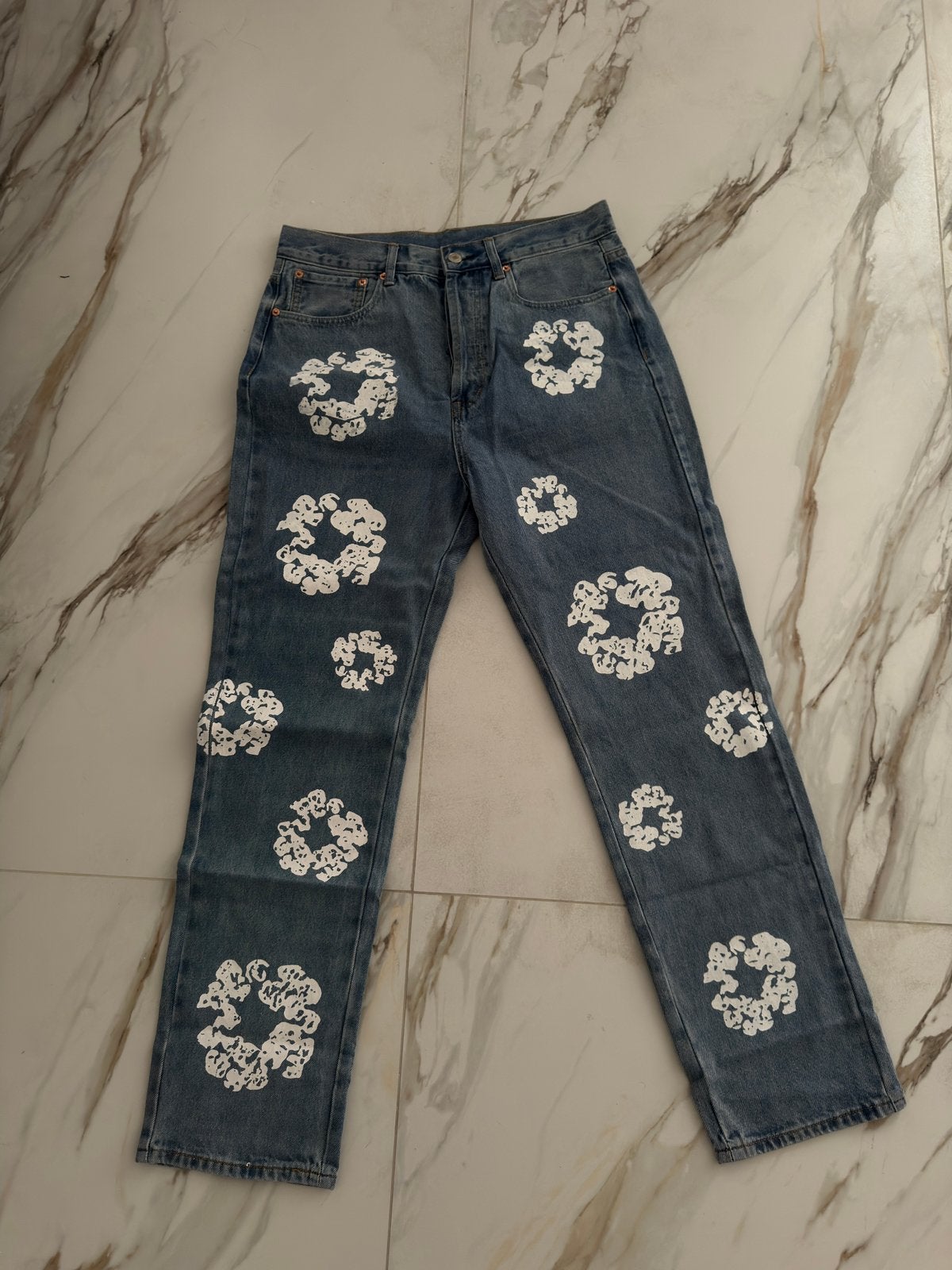 Levi's 501 x Denim Tears Jeans W32 L32, Ophalen of Verzenden, Zo goed als nieuw, Blauw, W30 - W32 (confectie 38/40)
