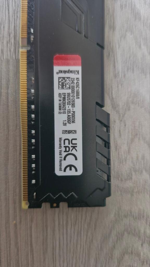 Kingston Fury 8GB DDR4 2666MHz RAM Geheugenmodule, Computers en Software, RAM geheugen, Gebruikt, DDR4, 8 GB, Ophalen of Verzenden