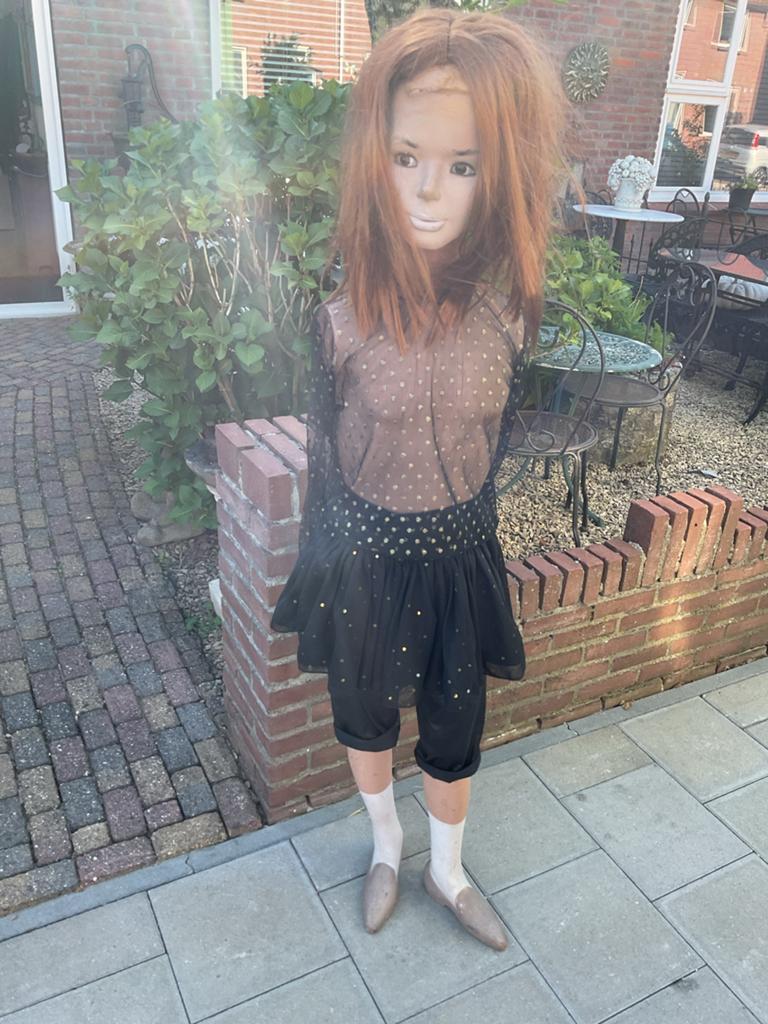 Vintage etalagepop met rood haar en kleding, Ophalen, Zo goed als nieuw, Overige typen