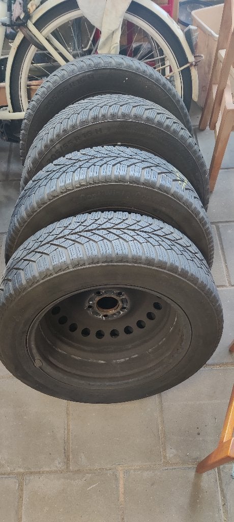 Winterbanden met velgen - Continental Winter Contact TS 860, Ophalen, Gebruikt, 16 inch, Banden en Velgen