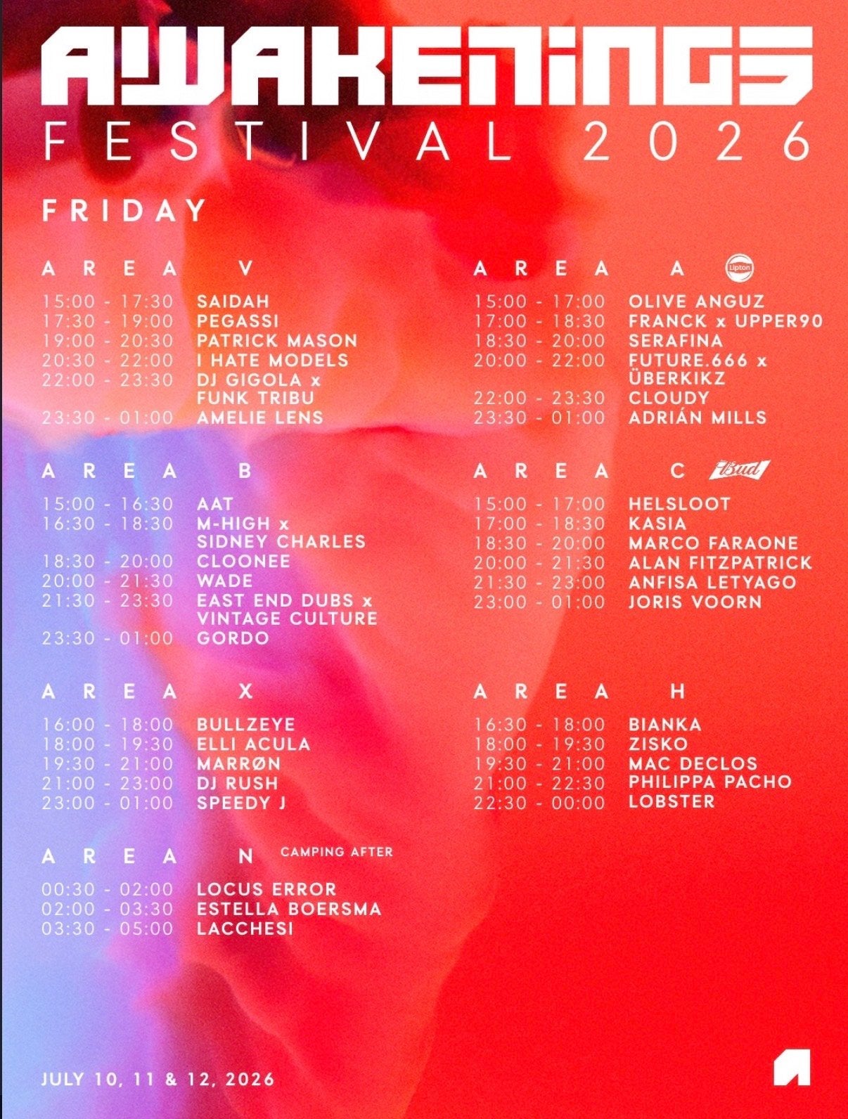 Friday ticket Awakenings, Eén persoon