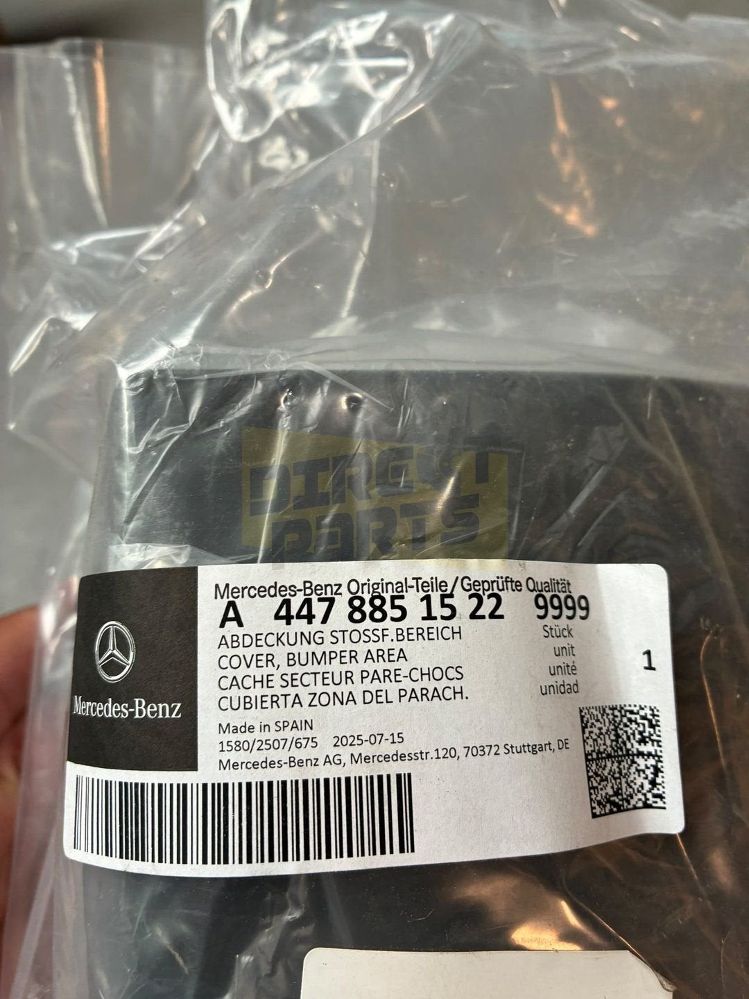 Mercedes-Benz Vito (447) (11/14-) achterbumper afdekplaat ac, Auto-onderdelen, -, Nieuw, Ophalen of Verzenden, Achter