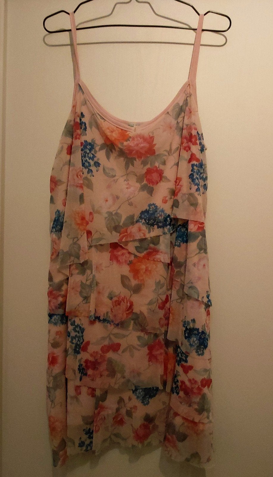 Nieuwe bloemenjurk met ruches, maat XL, Made in Italy, Maat 46/48 (XL) of groter, Nieuw, Ophalen of Verzenden