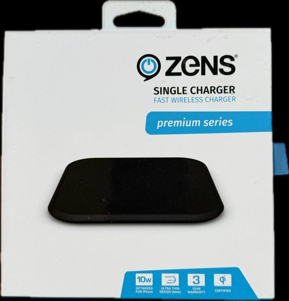Zens Fast Single Wireless Charger Slim-line, model ZESC12B, Telecommunicatie, Mobiele telefoons | Telefoon-opladers, Zens, Draadloze oplader
