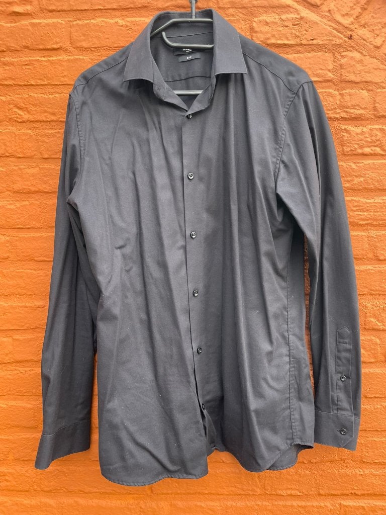 Twee stuks Jack & Jones Premium overhemden zwart M Slim Fit, Zwart, Gedragen, Jack & Jones, Halswijdte 39/40 (M)