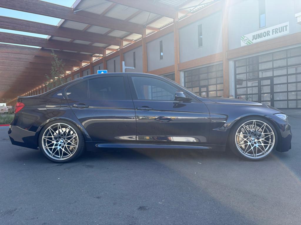 BMW M3 F80 tanzanite Blauw/ Keramische remmen, Automaat, Achterwielaandrijving, 431 pk, Zwart