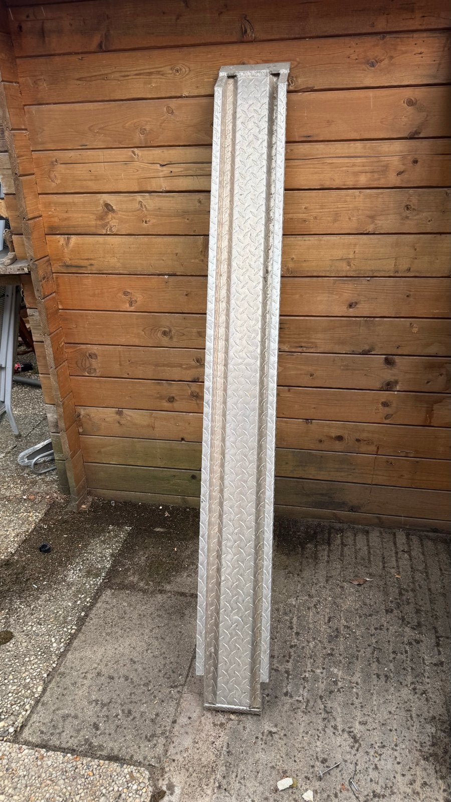 Stevige aluminium oprijplaat, Ophalen, Gebruikt, Ladder, Minder dan 2 meter