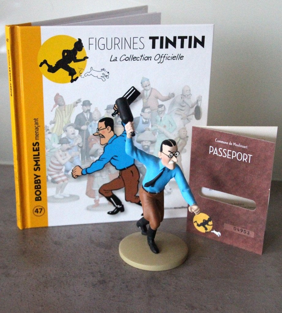 Moulinsart figurine n47 Bobby Smiles Tintin Hergé Kuifje, Verzenden, Kuifje, Zo goed als nieuw, Beeldje of Figuurtje