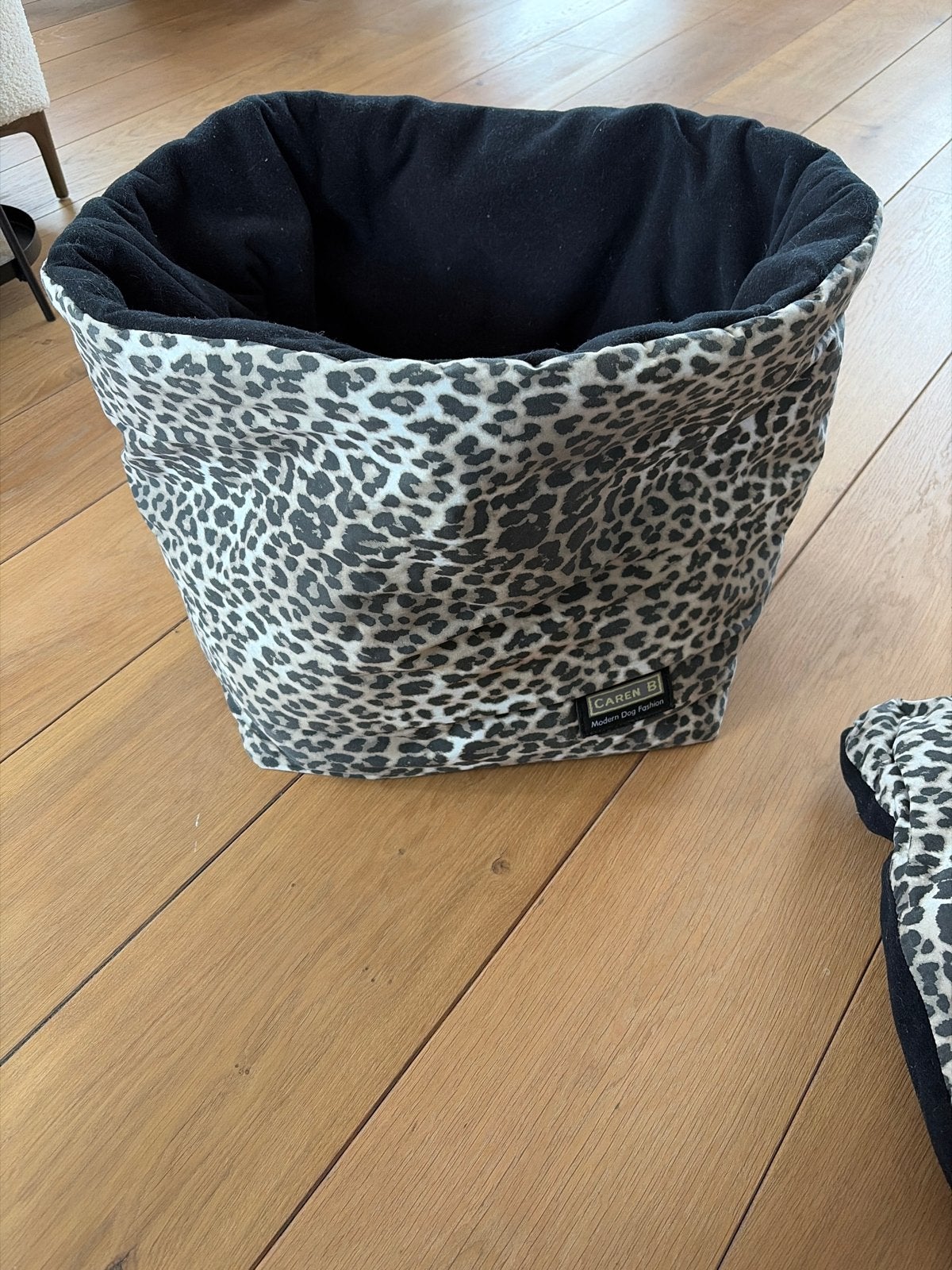 Hondenmand Leopard tijgerprint snuggel mand, Dieren en Toebehoren, Ophalen, Zo goed als nieuw, Stof