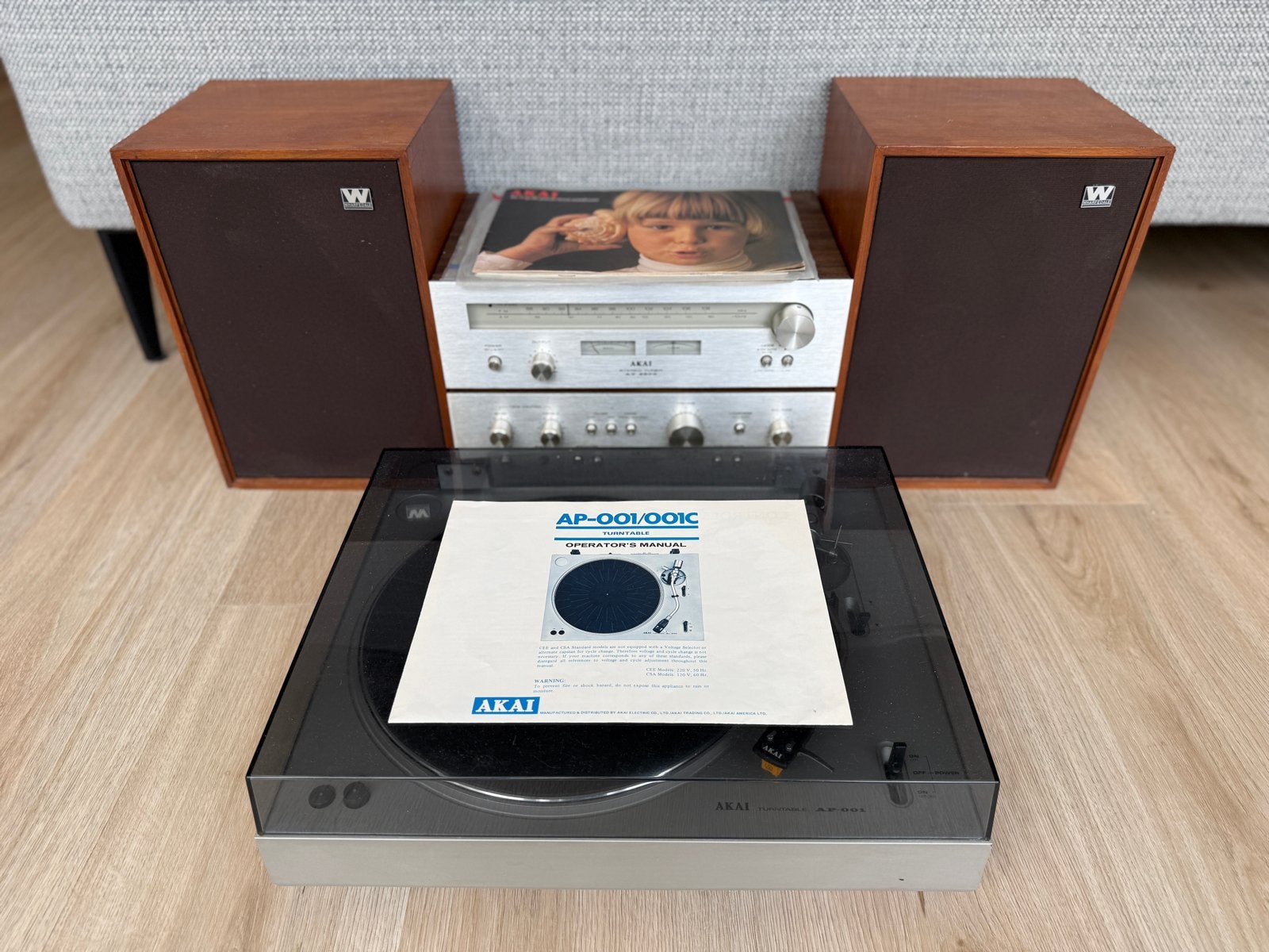 Vintage Akai Hifi Set: Versterker, Tuner, Platenspeler & Wha, Ophalen, Zo goed als nieuw, Akai