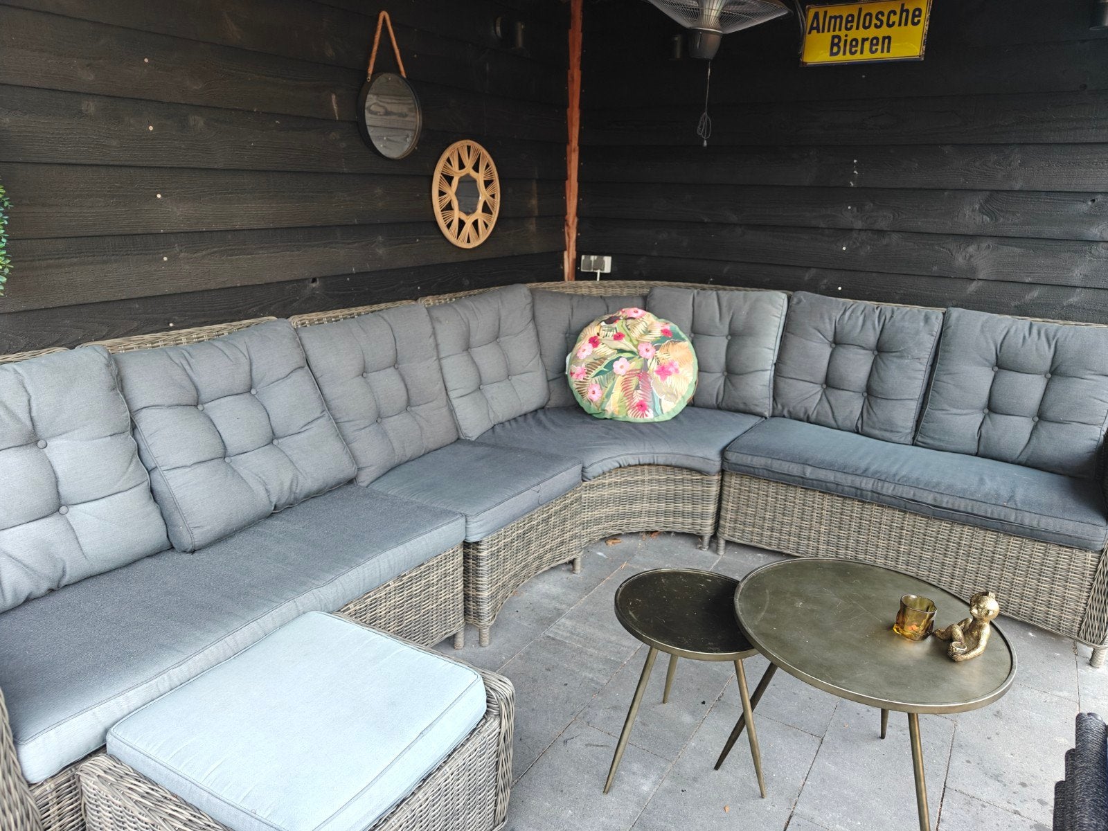 Comfortabele Wicker Loungeset met 5 Zitplaatsen, Ophalen, 5 zitplaatsen, Gebruikt, Loungeset