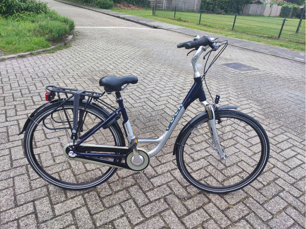 Puch  zeer mooi, met 3  speed shiamno, geveerd, 53 tot 56 cm, Niet ingevuld, Zo goed als nieuw, Niet ingevuld