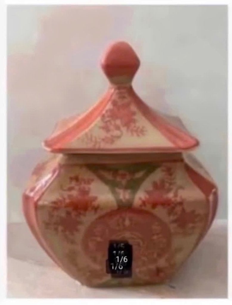 Porselein brocante Chinese pot, met deksel, Antiek en Kunst, Ophalen of Verzenden