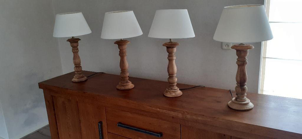 Schemerlamp, Huis en Inrichting, Ophalen, Zo goed als nieuw, Hout, Minder dan 50 cm