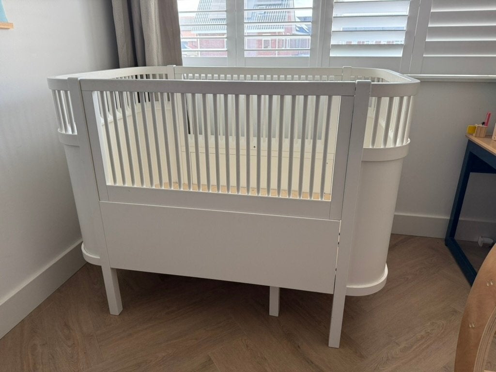 Sebra Meegroeibed Baby & Junior - Classic White, Ophalen, Gebruikt, Ledikant