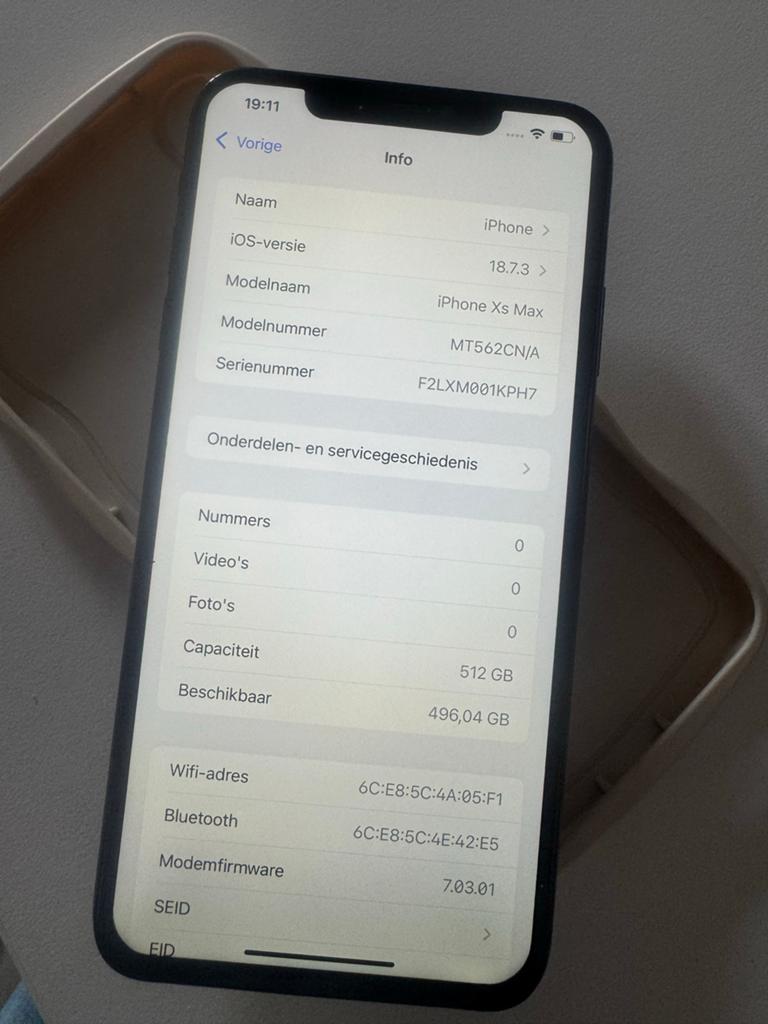 iPhone XS Max 512 GB Zwart - Zo goed als nieuw, Telecommunicatie, Mobiele telefoons | Apple iPhone, 512 GB, Zwart, Ophalen of Verzenden