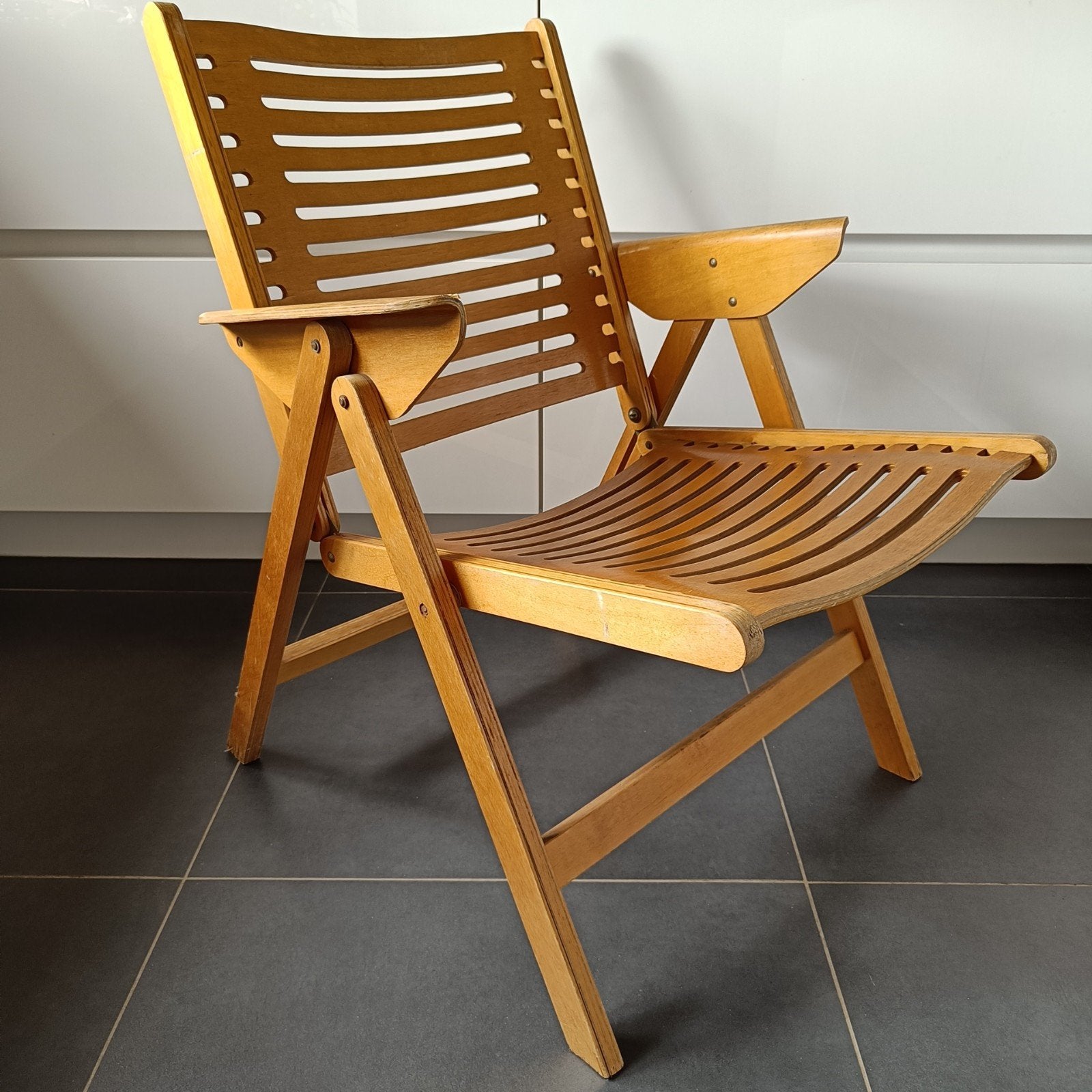 Vintage houten Rex klapstoel Niko Kralj., Ophalen of Verzenden