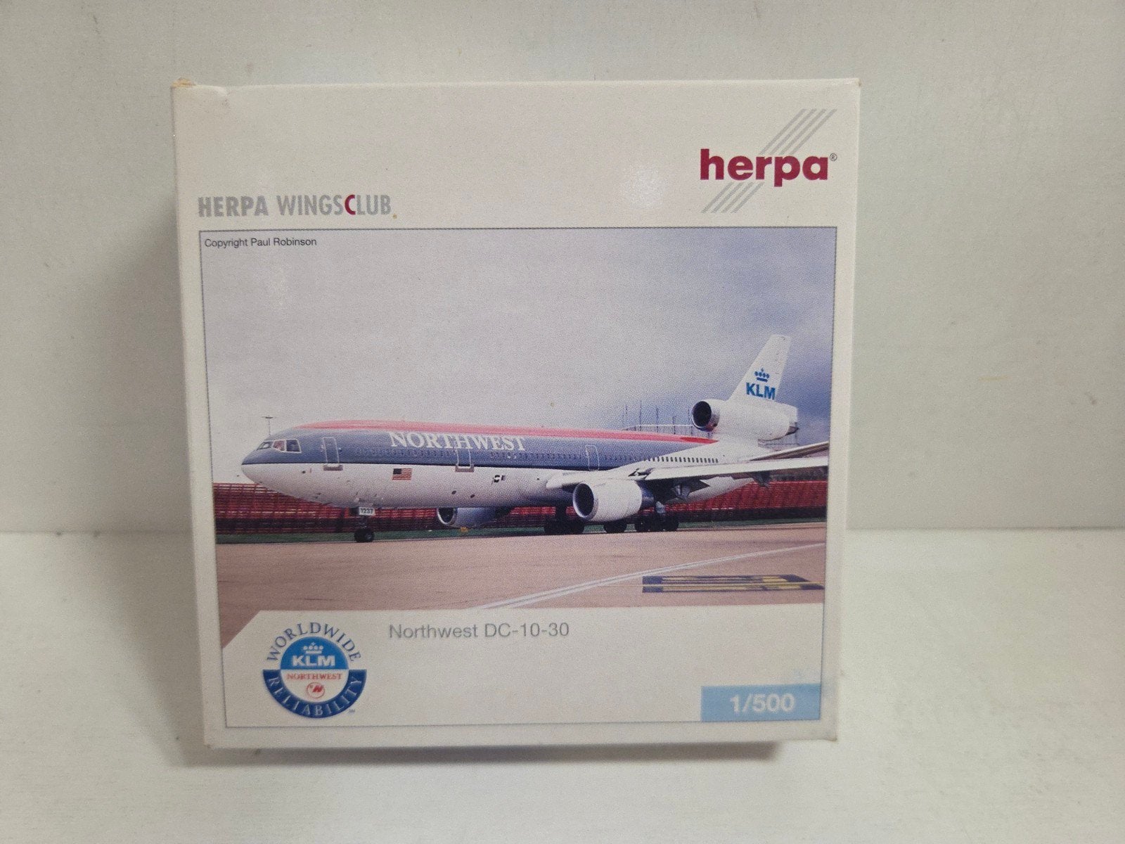 Herpa Wings DC 10 Northwest 1:500, Schaalmodel, ., Ophalen of Verzenden, Zo goed als nieuw