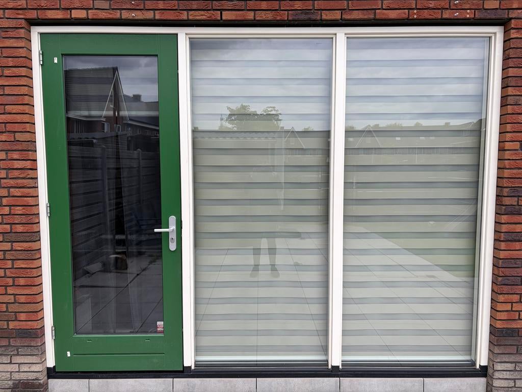 Hardhouten kozijn met HR++ glas en deur (5 jaar oud), Doe-het-zelf en Verbouw, Kozijnen en Schuifpuien, Deurkozijn, Zo goed als nieuw