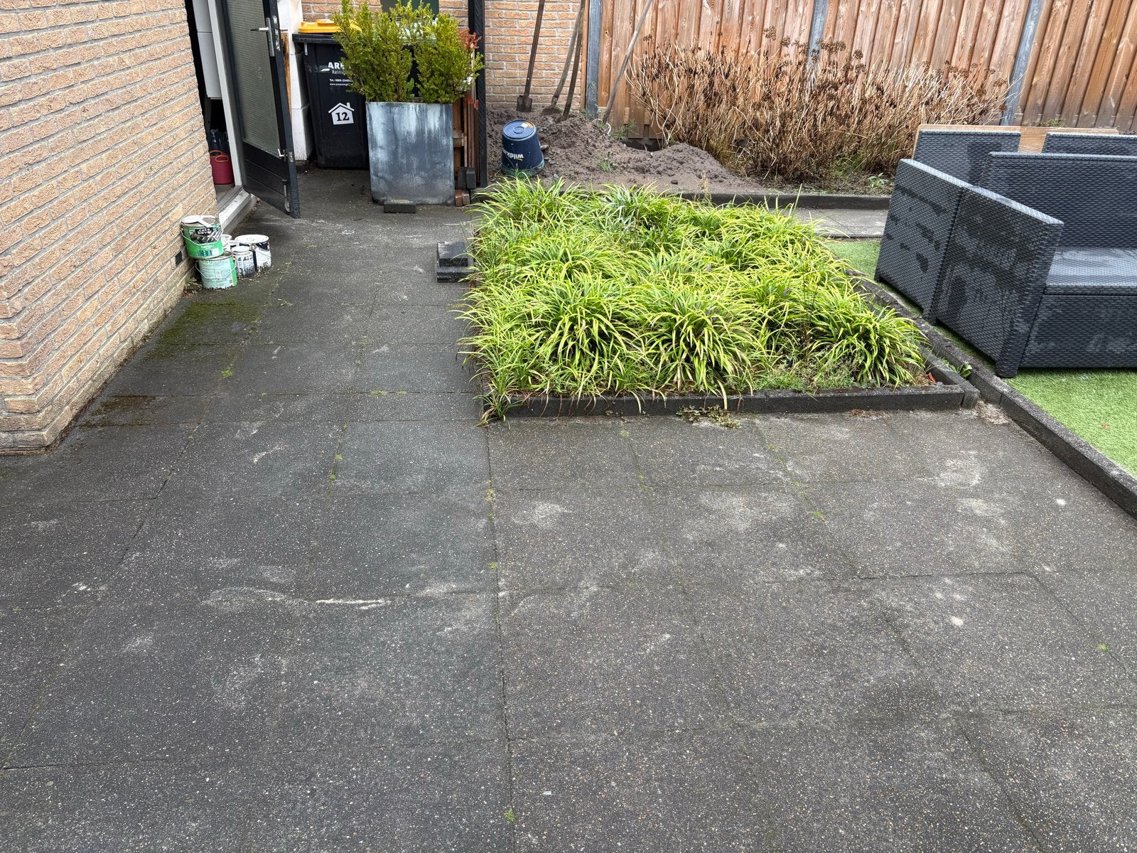 Terrastegels 50x50, Tuin en Terras, Ophalen, Gebruikt, 10 m² of meer, Beton