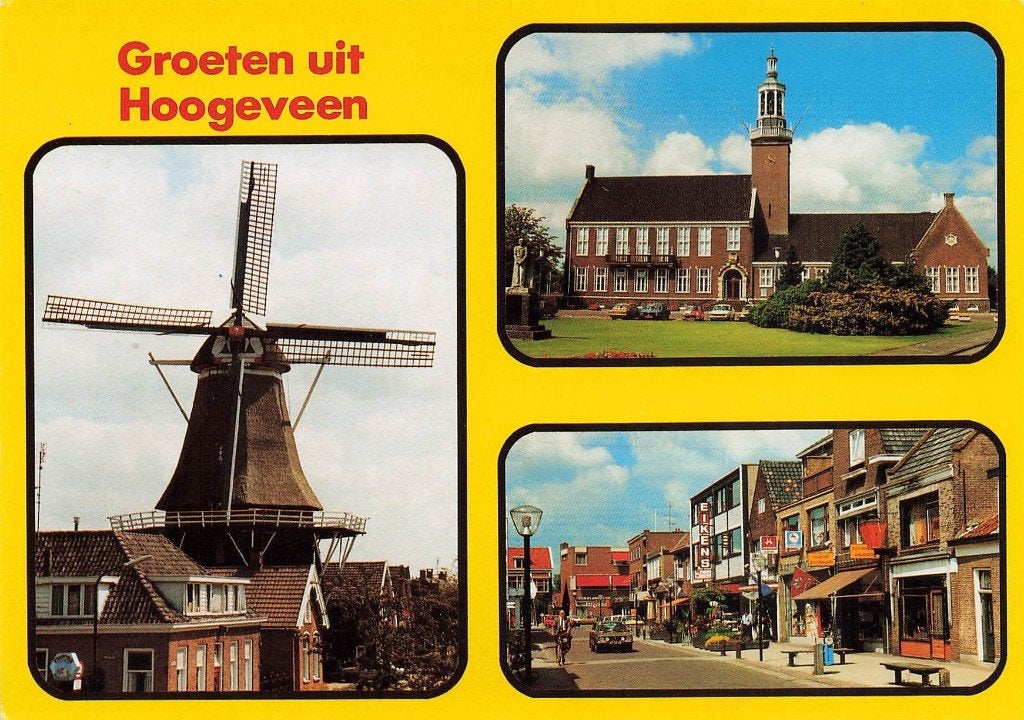 Groeten uit Hoogeveen, Verzamelen, Ophalen of Verzenden, 1980 tot heden, Ongelopen, Drenthe