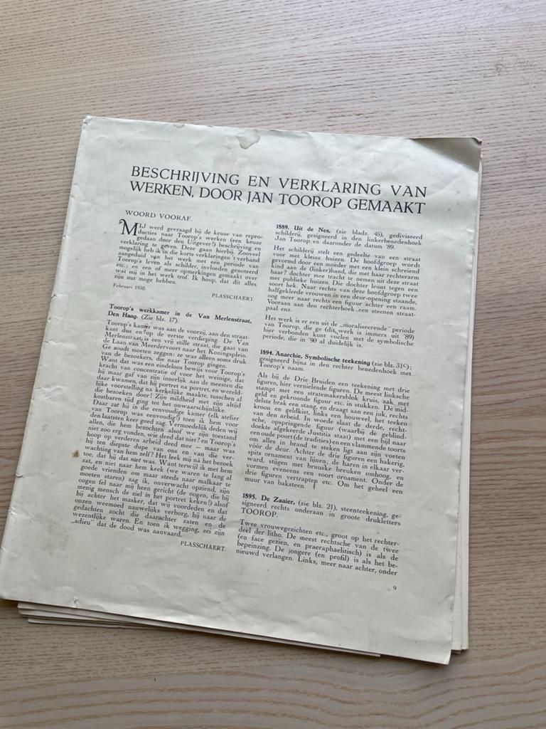 Tekeningen van Jan Toorop, kopieën - Voor de liefhebber!, Antiek en Kunst, Kunst | Tekeningen en Foto's, Ophalen of Verzenden