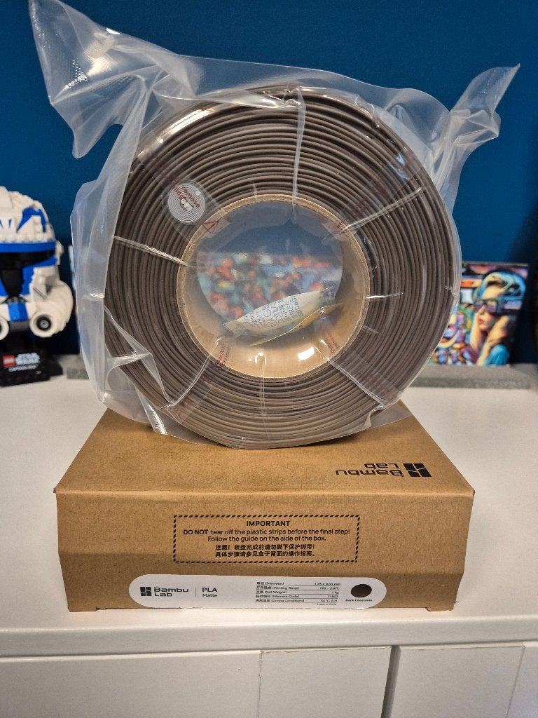 Bambu Lab PLA Matte Filament - Refill - 1kg - Dark Chocolate, Ophalen of Verzenden, Nieuw, Filamentrollen