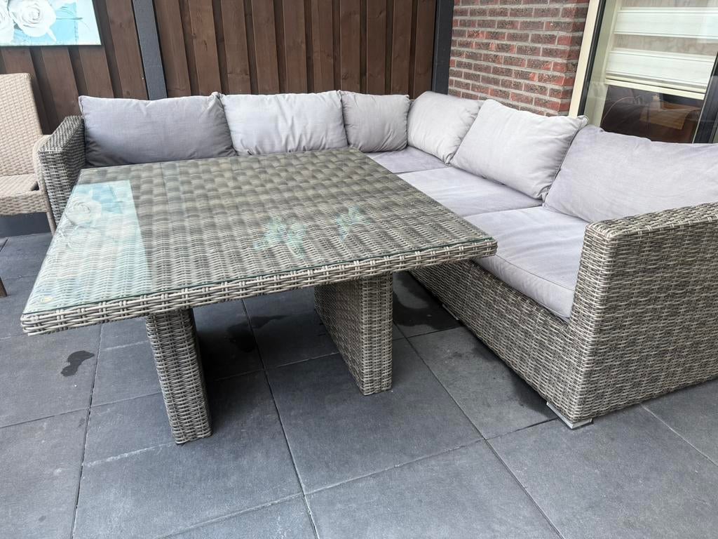 Loungeset, Tuin en Terras, Tuinsets en Loungesets, Ophalen, Gebruikt, 6 zitplaatsen, Loungeset