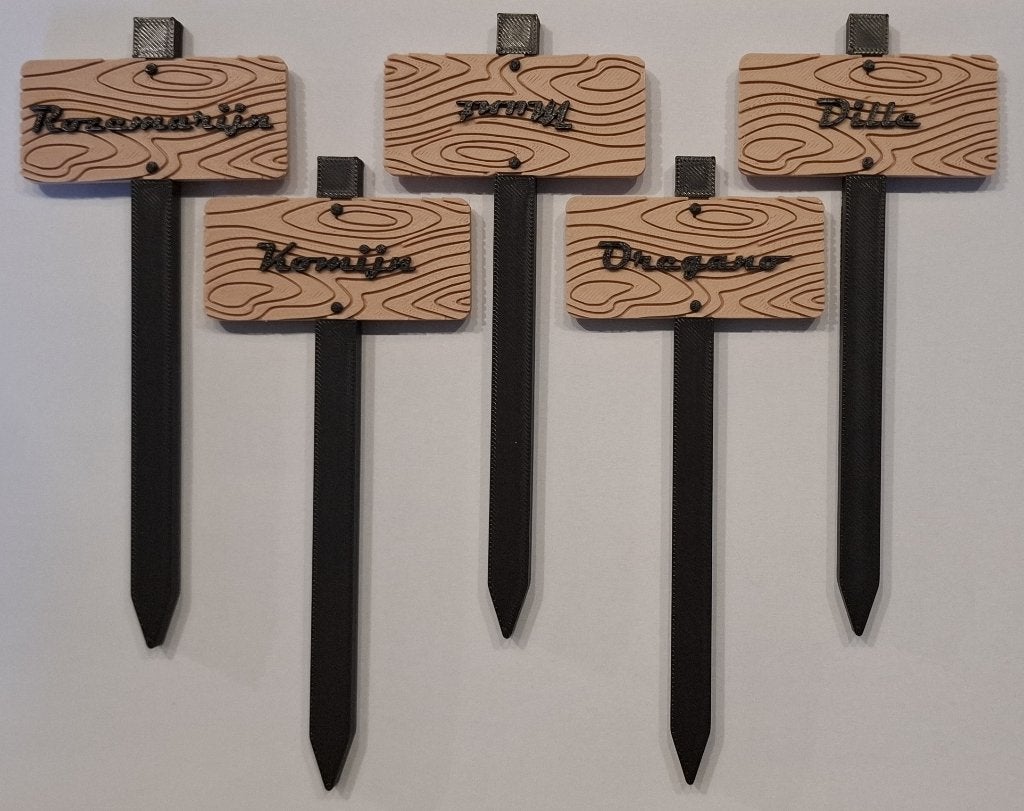 3D GePrint – Set 15 Tuinkruiden Labels, Tuin en Terras, Kweekspullen, Nieuw, Overige typen, Ophalen of Verzenden