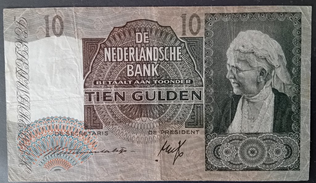 10 gulden 1940 I    nr 44-1 EMMA, Ophalen of Verzenden, 10 gulden