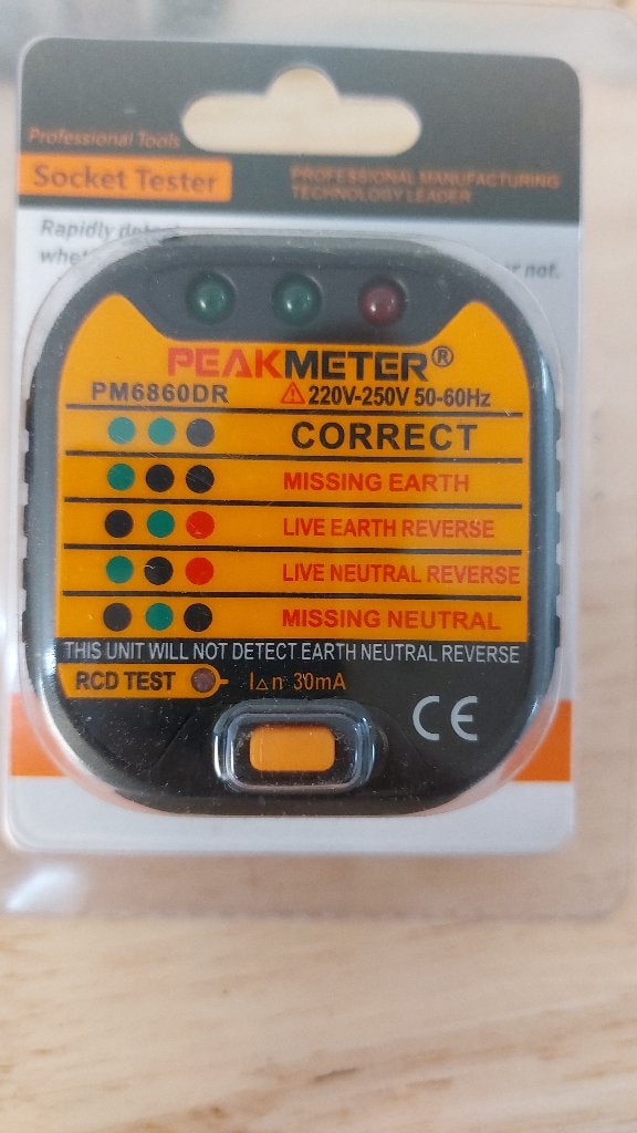 PEAKMETER PM6860DR Socket Tester, Ophalen, Nieuw, Overige merken