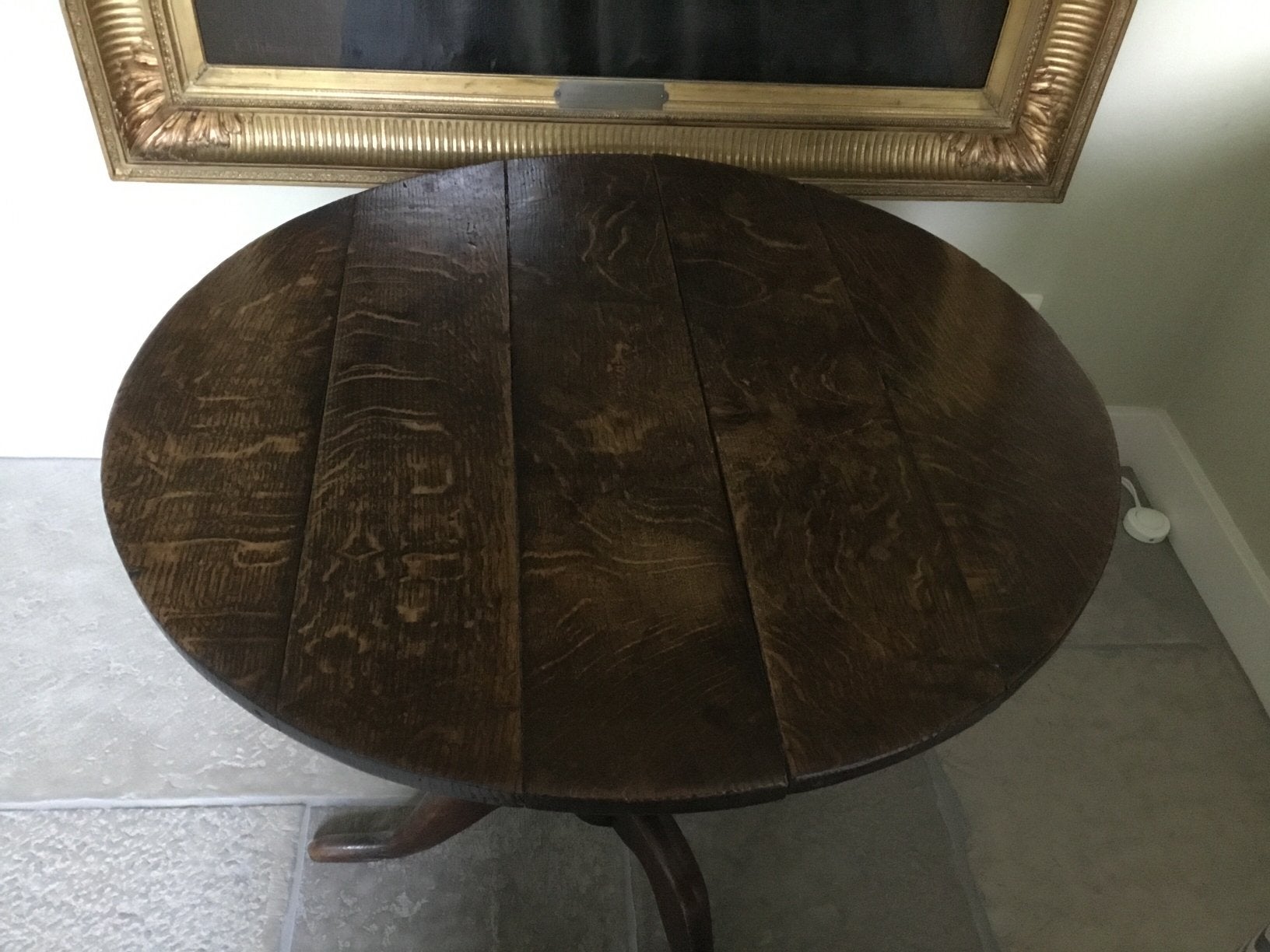 Tilt top tafel, Ophalen