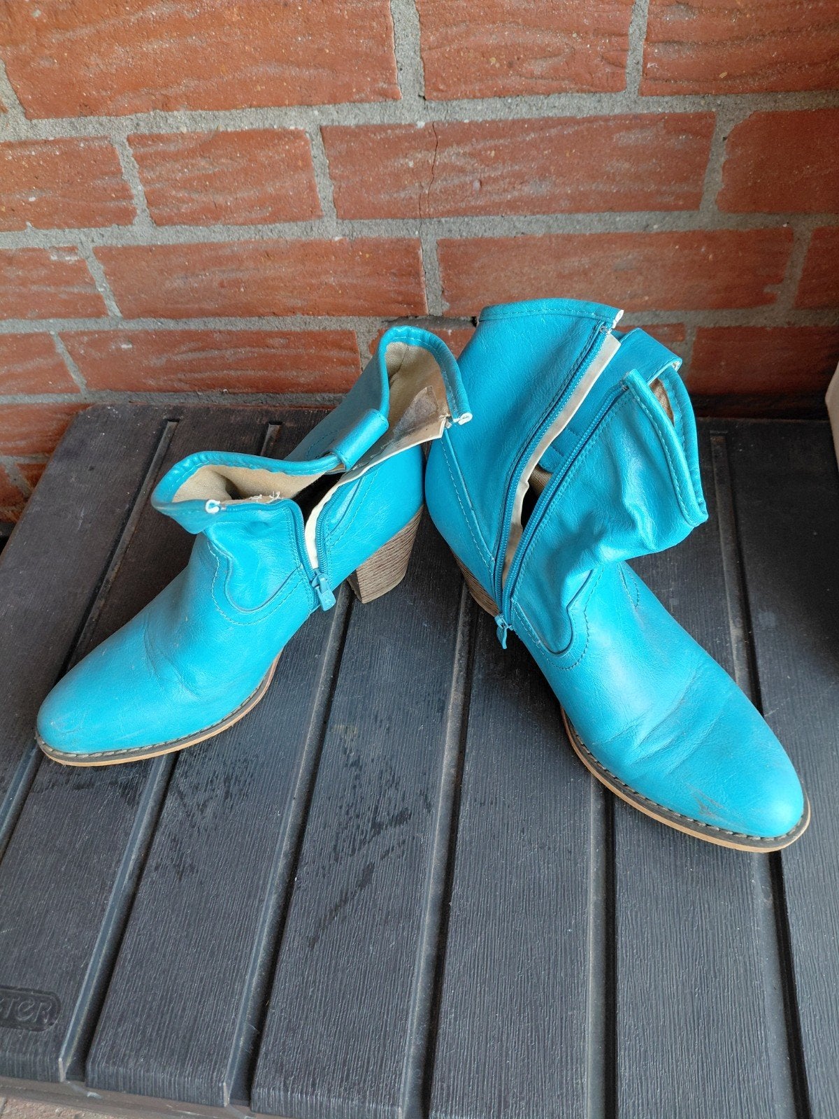laarzen maat 39, Ophalen, Hoge laarzen, Blauw, Gedragen
