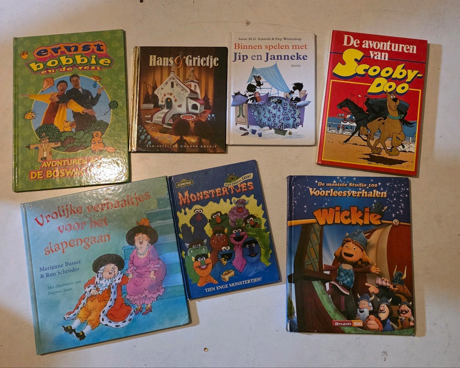 7 kinderboeken: Wickie, Scooby-Doo, Jip en Jann, Boeken, Ophalen of Verzenden, Gelezen