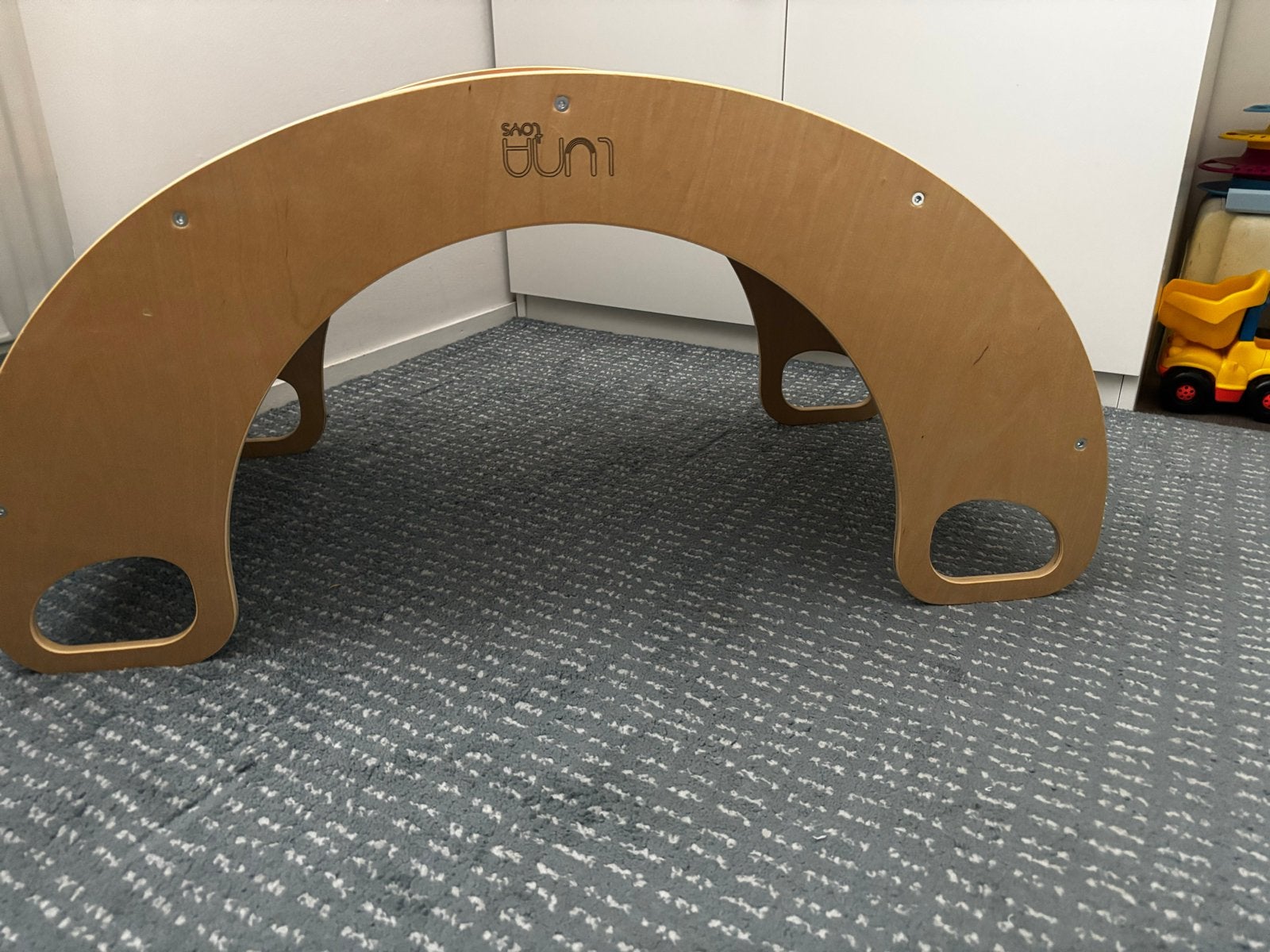 Luna Toys Houten klimboog/ schommelboog met Kussens, Ophalen, Zo goed als nieuw, Jongen of Meisje