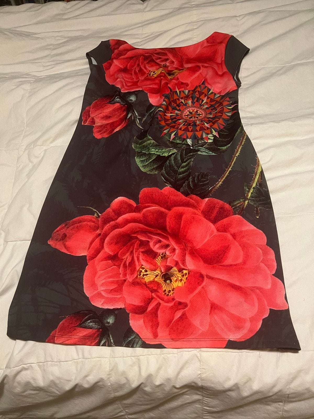 Prachtig Desigual jurkje met bloemenprint, Maat 38/40 (M), Meerkleurig, Ophalen of Verzenden, Zo goed als nieuw