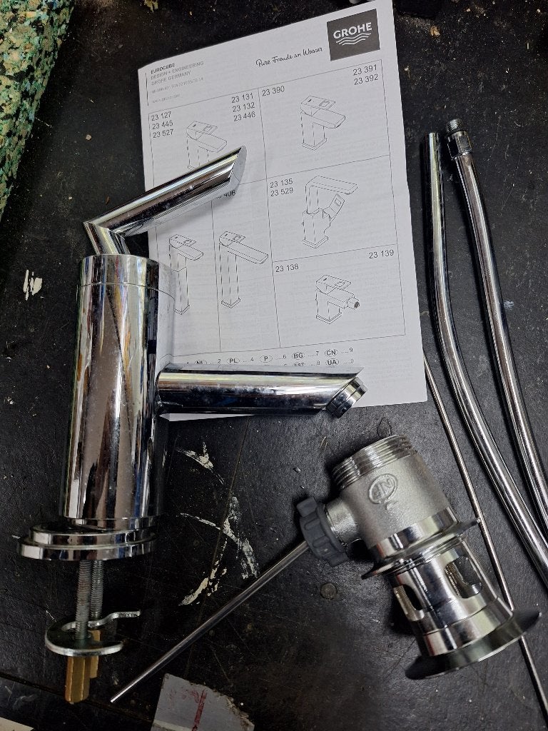 2 stuks Grohe Eurocube wastafelkraan. Showroommodel, Ophalen of Verzenden, Nieuw, Chroom, Kraan