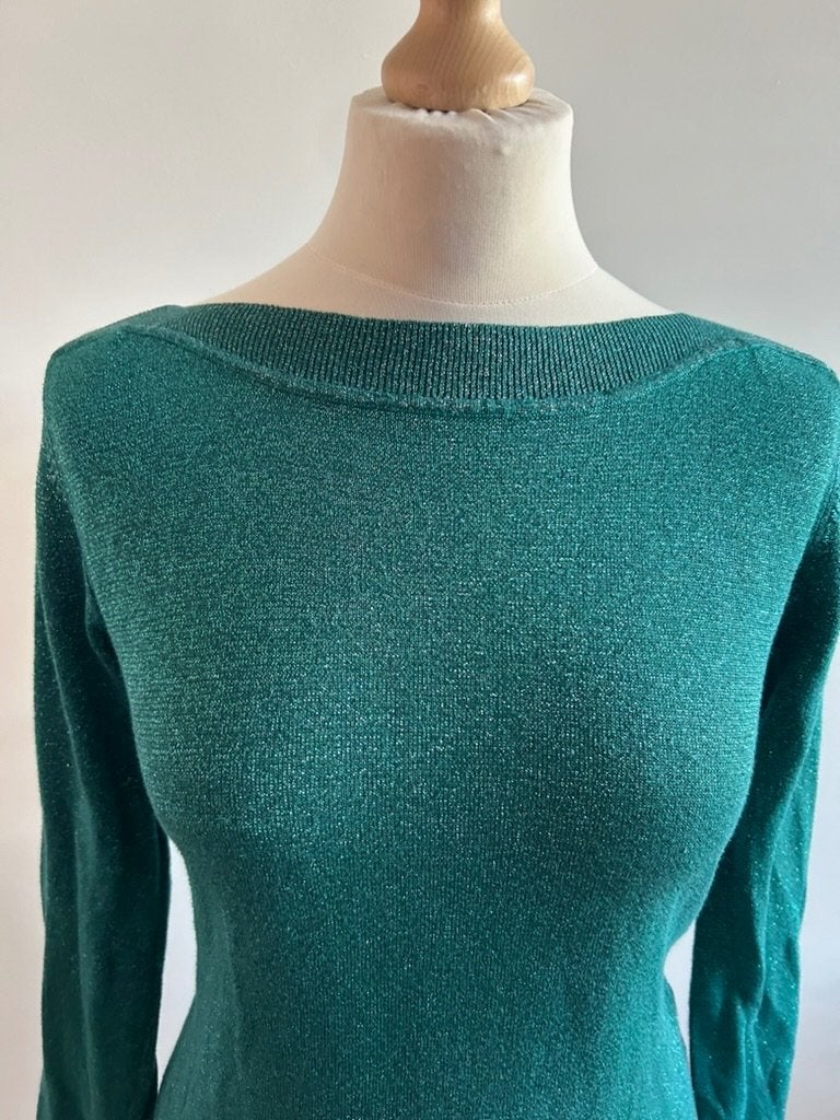 King Louie maat M donkergroene glitter trui top 3241, Kleding | Dames, Maat 38/40 (M), Ophalen of Verzenden, Zo goed als nieuw