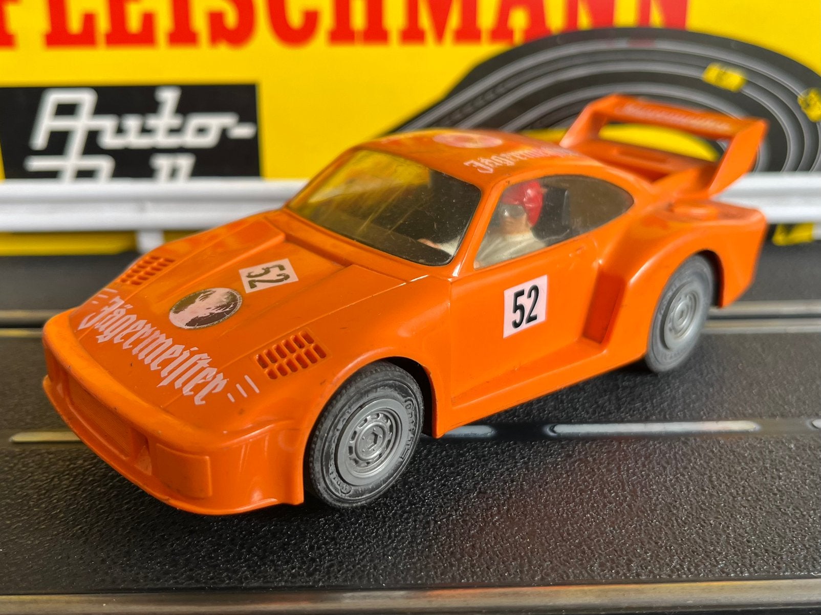 Fleischmann Auto Rallye Porsche 935 Jägermeister Slot Car, Ophalen of Verzenden, Zo goed als nieuw, Elektrisch, Fleischmann