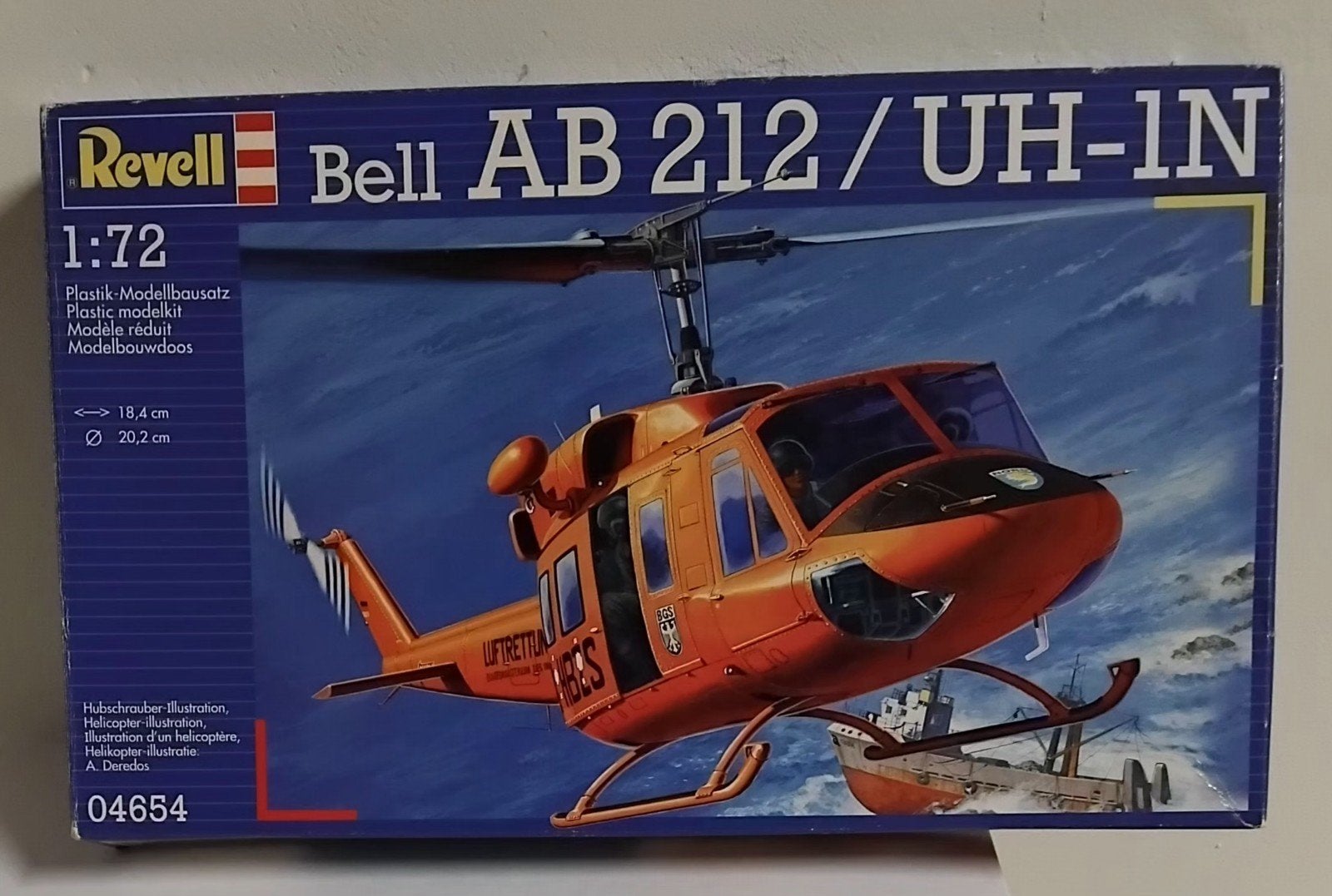 Bell AB 212/UH-1N. Revell 04654. Schaal 1:72., Hobby en Vrije tijd, Modelbouw | Vliegtuigen en Helikopters, 1:72 tot 1:144, Ophalen of Verzenden