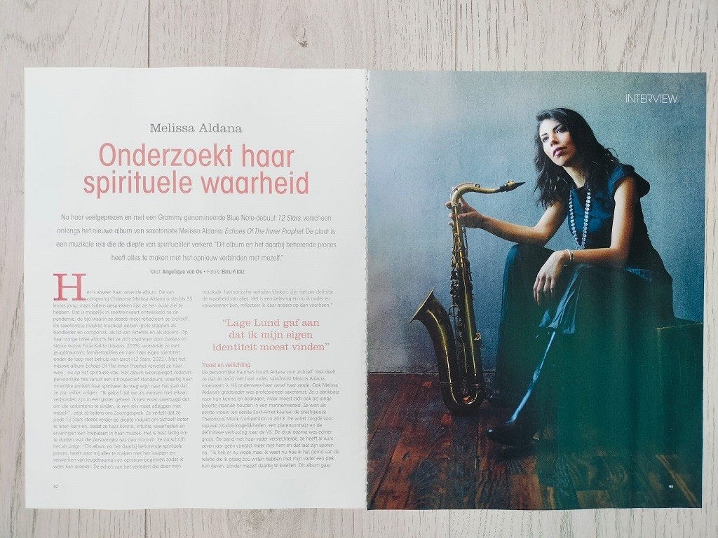 Tijdschrift artikel Melissa Aldana Jazzism magazine 2024, Verzenden, Zo goed als nieuw, Boek, Tijdschrift of Artikel