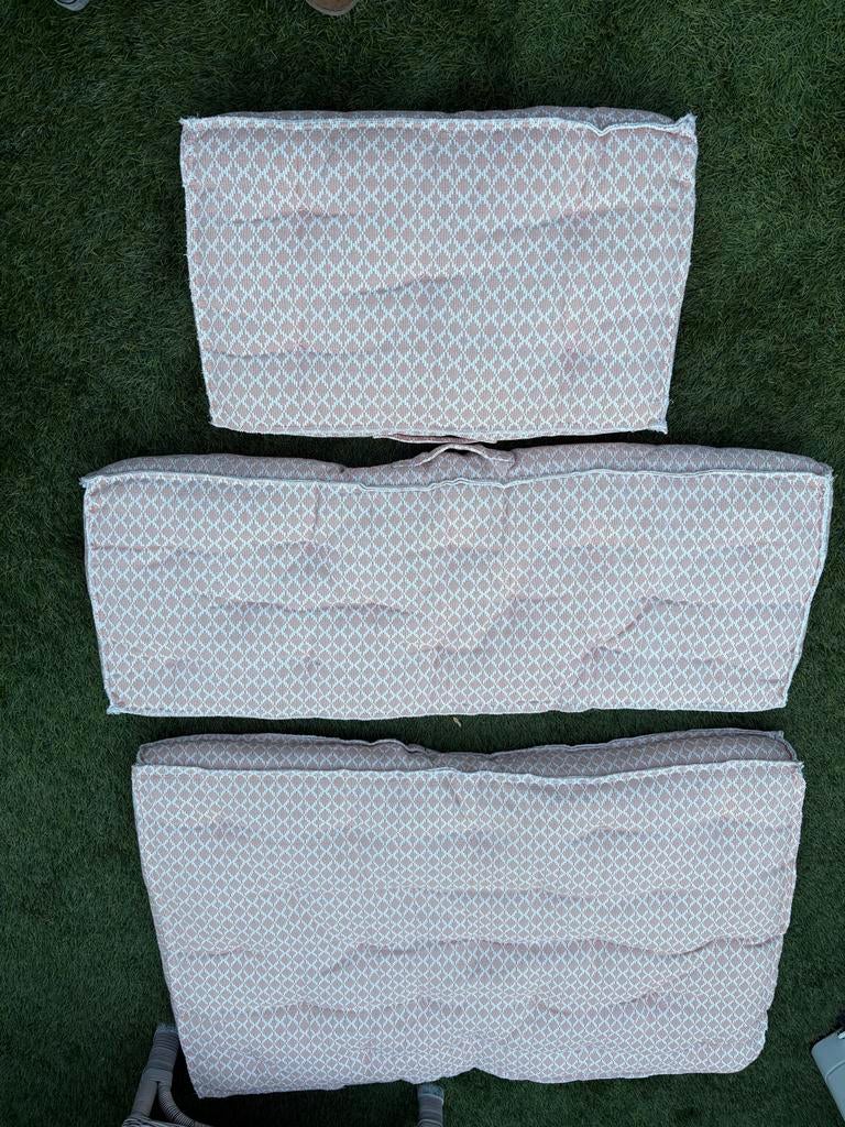 Roze Palletkussens Set: Zitvlak, Rug- en Leuningkussen, Ophalen of Verzenden, Zo goed als nieuw, Roze, Rechthoekig