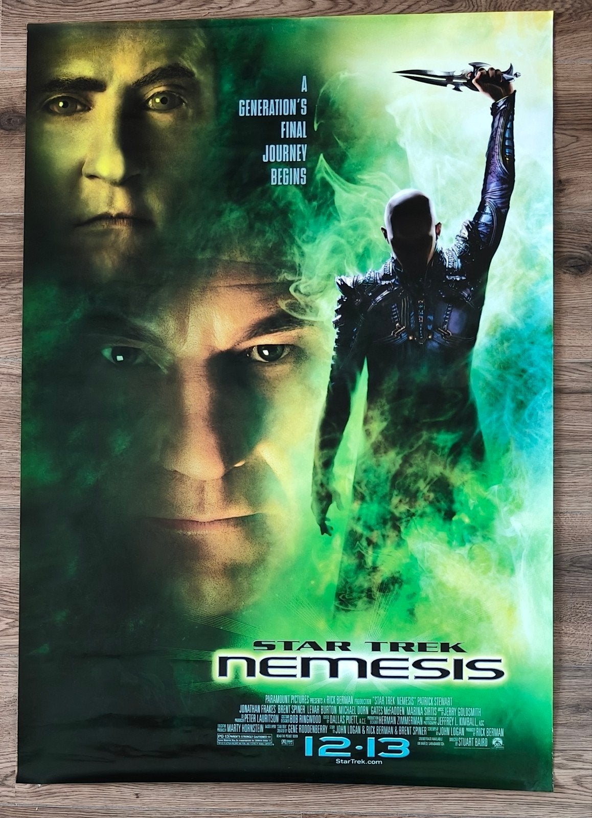 Star Trek Nemesis Filmposter - Origineel, Ophalen, A1 t/m A3, Film en Tv, Rechthoekig Staand