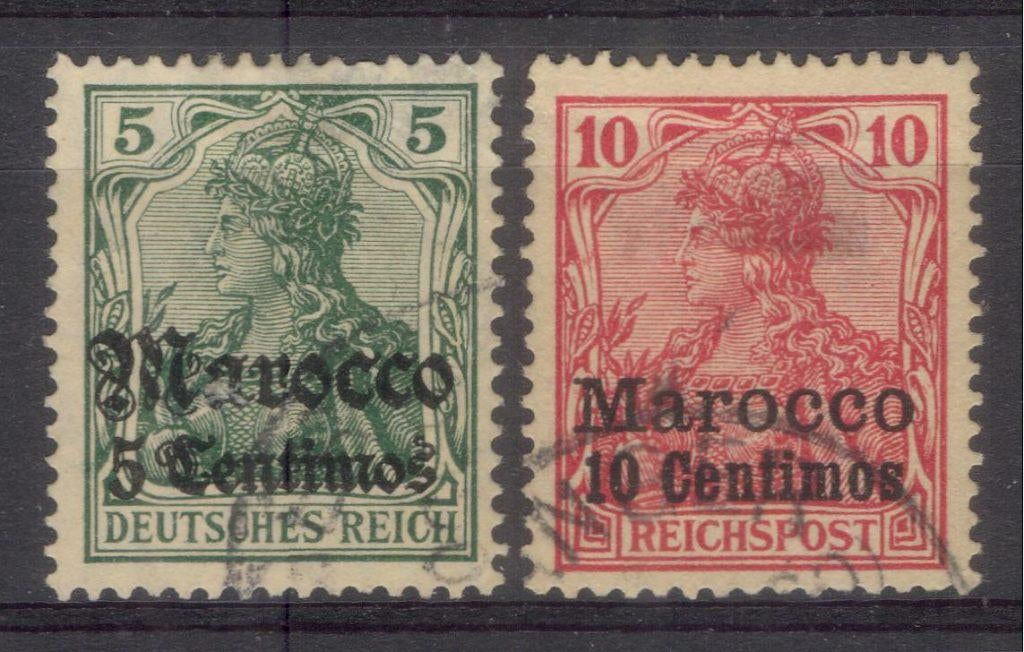 Duitse bezetting Marokko, Verzenden, Overige periodes, Gestempeld